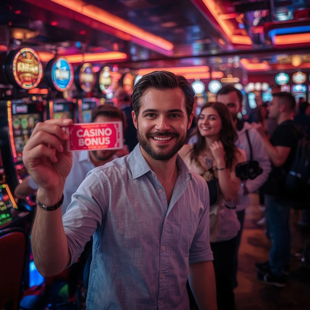 a person with a casino bonus BLUE CHIP CASINO