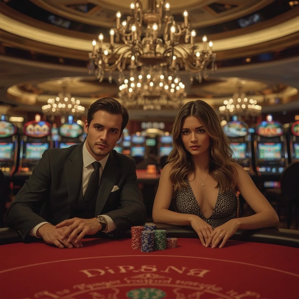 Two poker players at BLUE CHIP CASINO